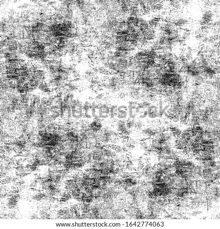 Grunge halftone dots pattern texture background. Abstract curves. Grungy frame. Geometric spotted pattern. Monochrome black and white illustration