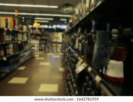 Blur Background Liquor and Wine Store 