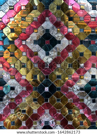 photo of an old multi-colored mosaic