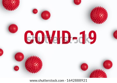 Inscription COVID-19 on white background. World Health Organization WHO introduced new official name for Coronavirus disease named COVID-19 Royalty-Free Stock Photo #1642888921