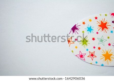 
greeting card for happy easter multi-colored egg on a white background