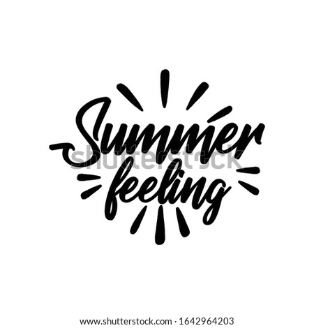 Summer concept, summer lettering, vector illustration