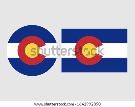 colorado flag vector isolated on white background
