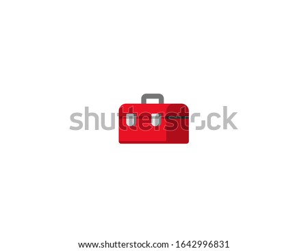 Toolbox vector flat icon. Isolated carpentry instruments, tool box, case emoji illustration  Royalty-Free Stock Photo #1642996831