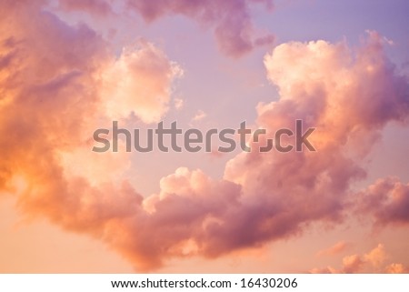 twilight sky with clouds and dreamy look Royalty-Free Stock Photo #16430206