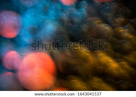 Blue light strikes on Abstract Blurry Vivid Colors 