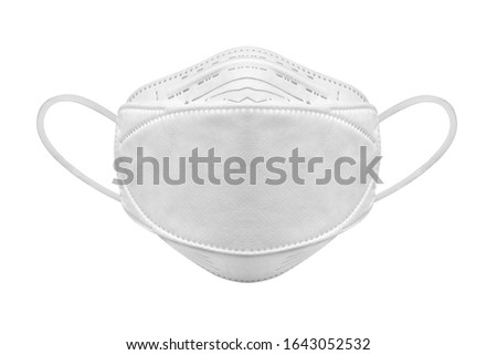 Medical protective mask on white background, Prevent Coronavirus, protection factor for wuhan virus, With clipping path Royalty-Free Stock Photo #1643052532