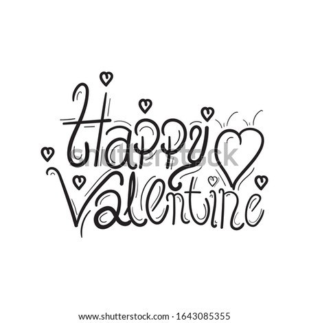 Vector illustration of a handwritten graph about Valentine's Day is perfect for using your background, wallpaper
