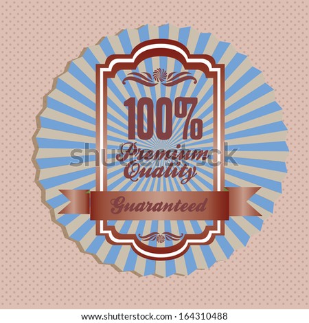 premium seal over dotted background vector illustration 