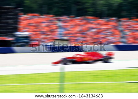 F1 Race car, pass very quickly, car sport, blurred background, racing picture, formula 1, ferrari f1, grand prix, dutch supporters, max verstappen
