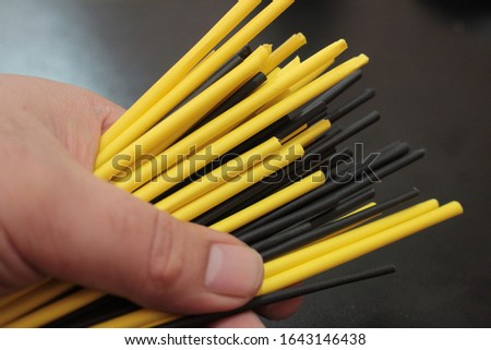 Black and Yellow Spaghetti food