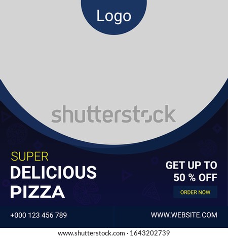 Delicious Pizza  Social Media Banner