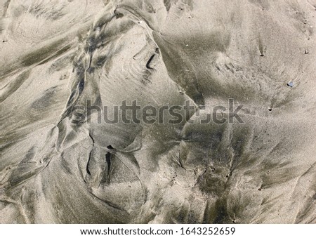 Abstract Image of Sea Sand Formed After Tide