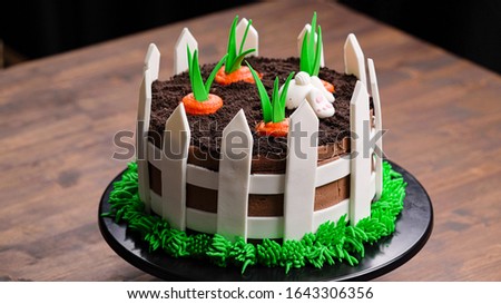 Birthday Cake - Cake Decorating - Carrot Farm and Rabbit
