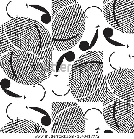 Abstract grunge grid stripe halftone background pattern. Black and white line vector illustration