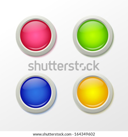 Shine colorful buttons template. 