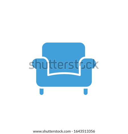 Vector illustration, sofa icon template.  