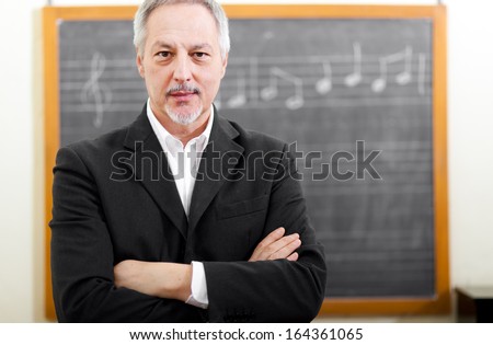 Senior music teacher portrait