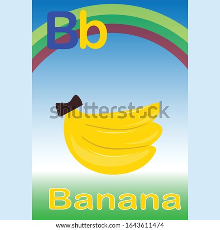 printable alphabet flash card with fruit series 