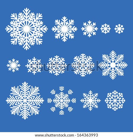 Snowflakes set - Christmas collection Royalty-Free Stock Photo #164363993