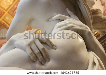 Intimate photograph of the genius that is Bernini's Ratto di Proserpina  Royalty-Free Stock Photo #1643671765