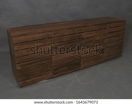 Classy and Modern Luxury Wooden Storage Buffet Cabinet for Home Interiors Furniture in Isolated Background  