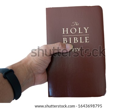 The holy bible isolated on white background