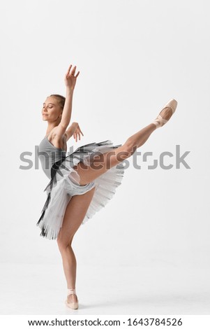 Ballerina pointe shoes dance model