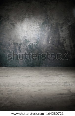 Dark background in grayscale effect of an old concrete, paint cracks /Background in shades of gray