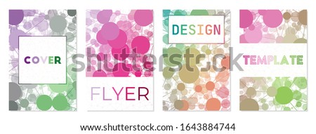 A4 brochure cover sheets. Can be used as cover, banner, flyer, poster, business card, brochure. Awesome geometric background collection. Authentic vector illustration.
