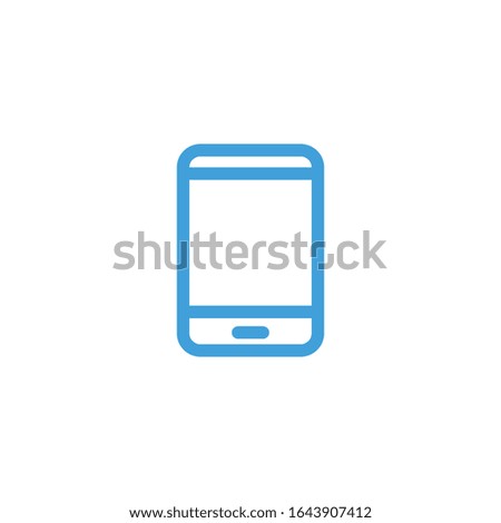 Vector illustration, smartphone icon. Line design template