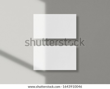 Mockup of two horizontal business cards. Mockup scene. Top view. Photo mockup with clipping path. Modern template for branding identity.