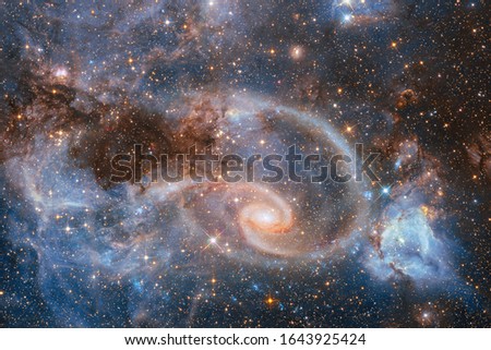 Cluster of stars in deep space. Milky way galaxy. Elements of this image furnished by NASA.