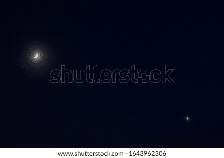 Venus and the Moon in the evening sky