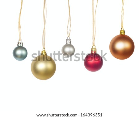 Christmas balls isolated