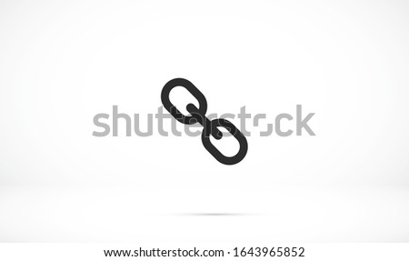 chain link icon, vector illustration. Flat design style