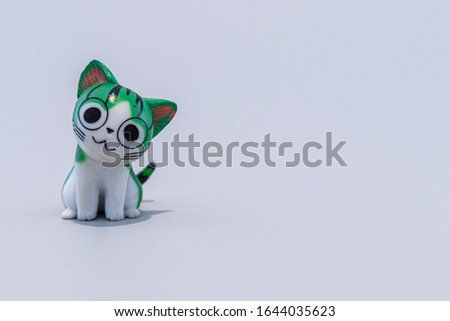 Cat toy on grey background