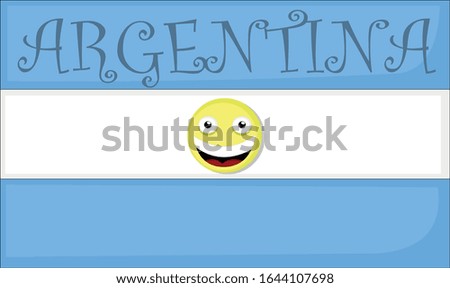 vector illustration of the flag of Argentina