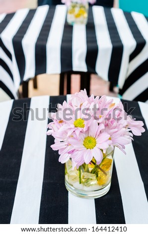 Fake flowers in vase