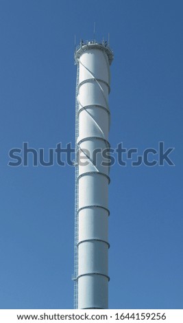 industrial factory chimney useful as industrial or pollution concept