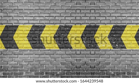 Black and yellow stripes set, Danger signs, Do not cross