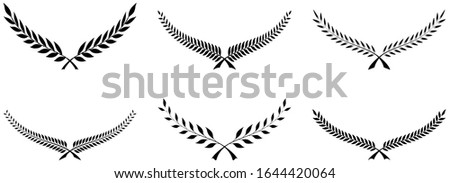 Laurel honor wreath vector on white isolated background. Royalty-Free Stock Photo #1644420064