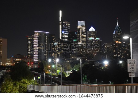 Philadelphia Skyline at Night time