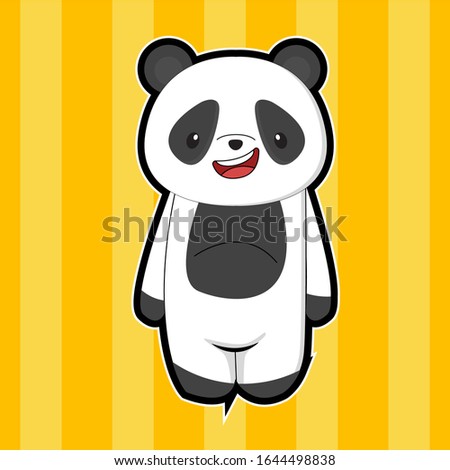 Cartoon panda characters in various expressions