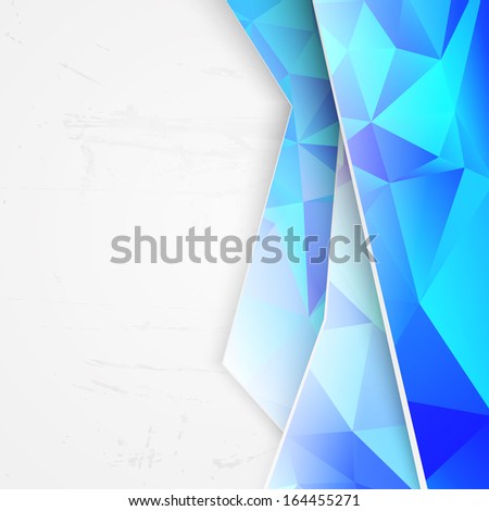 Blue triangles  on white background.  illustration.