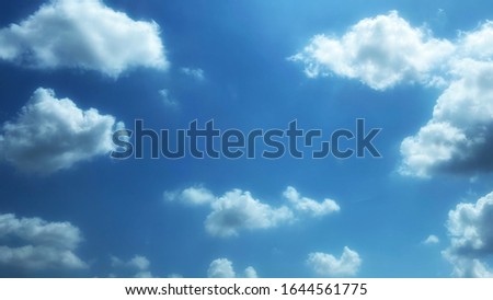 Beautiful blue sky with white cloud