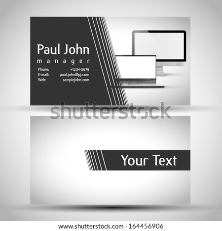 Abstract business card front and back design