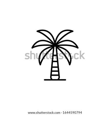 Vector illustration, palm icon. Line design template Royalty-Free Stock Photo #1644590794