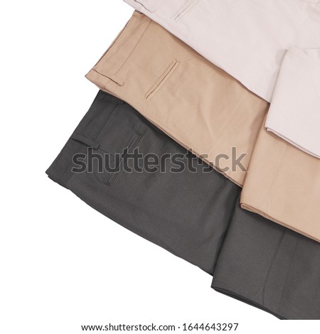 Trousers Ads Mockup Template. Folded and White Background.