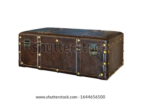 treasure chest isolated on white with Clipping Path